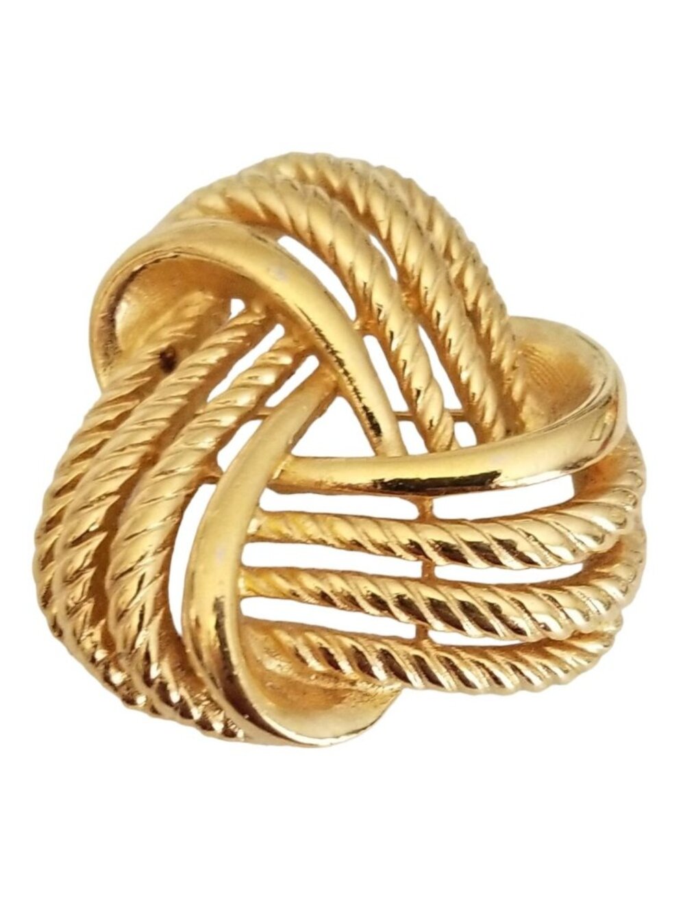 Napier Gold Tone Vintage Love Knot Brooch Pin, Signed M171